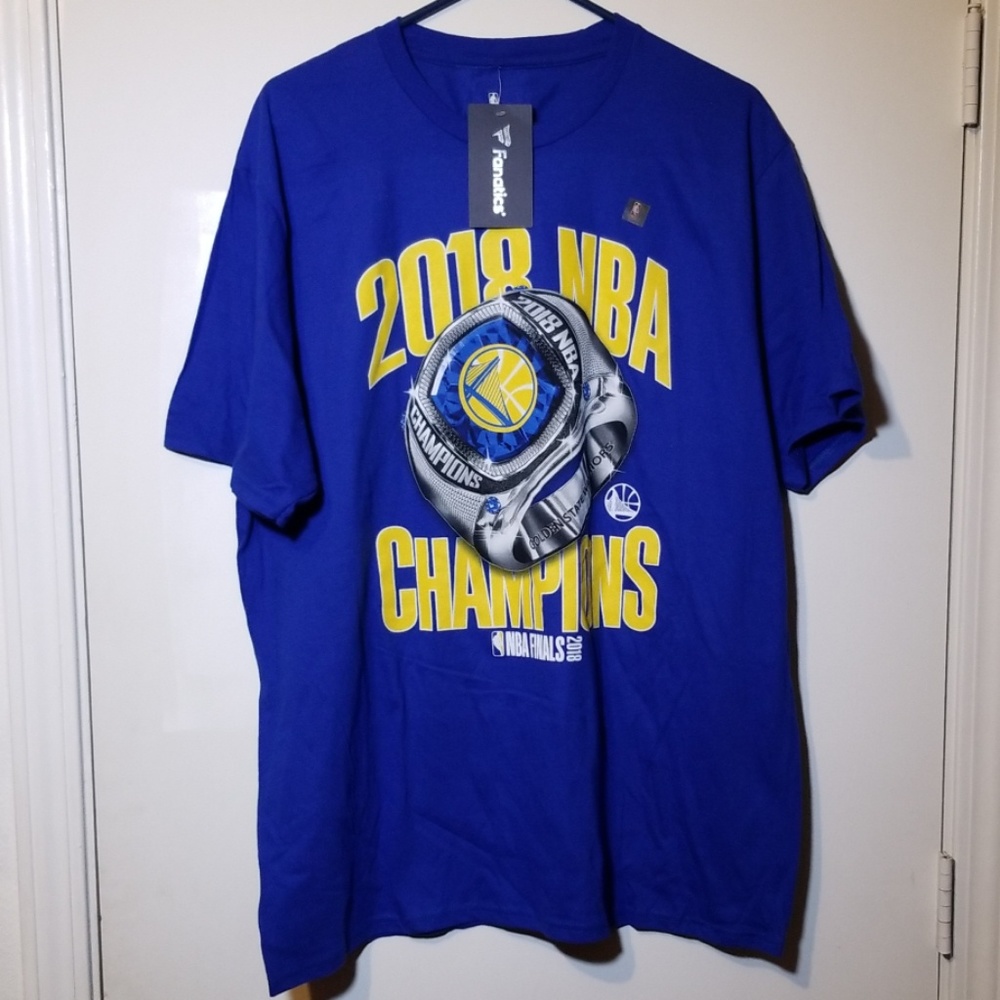 Men's fanatic 2018 warriors NBA champions t-shirt